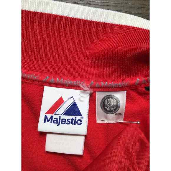 Vintage Majestic Track Jacket Chicago‎ BlackHawks Retro M5 Size Small - Picture 2 of 6